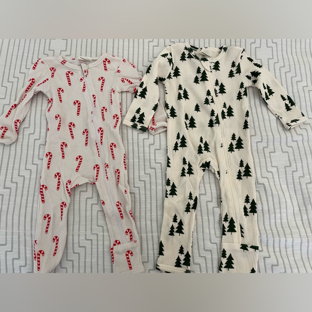 SpearmintLOVE Christmas Thermal Rompers